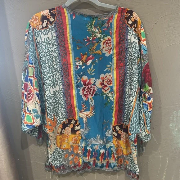 Johnny Was Multicolor Bohemian Blouse - Picture 4 of 6